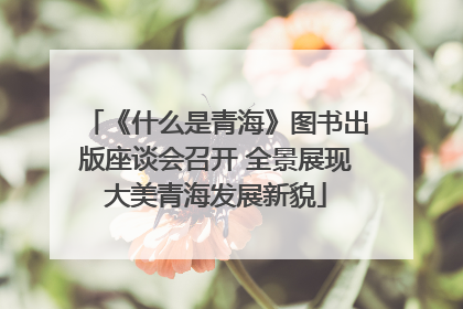 《什么是青海》图书出版座谈会召开 全景展现大美青海发展新貌