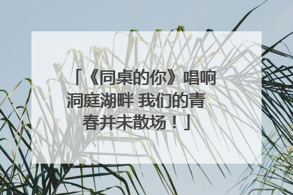 《同桌的你》唱响洞庭湖畔 我们的青春并未散场！