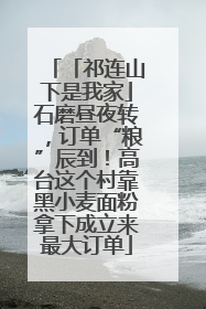 「祁连山下是我家」石磨昼夜转，订单“粮”辰到！高台这个村靠黑小麦面粉拿下成立来最大订单