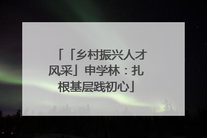 「乡村振兴人才风采」申学林：扎根基层践初心