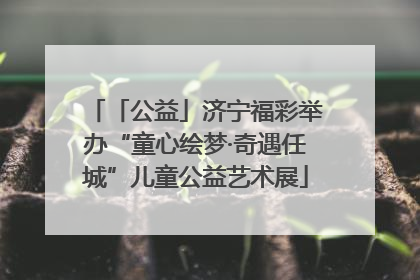 「公益」济宁福彩举办“童心绘梦·奇遇任城”儿童公益艺术展