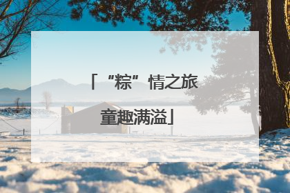 “粽”情之旅 童趣满溢