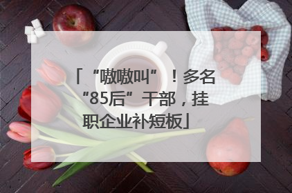 “嗷嗷叫”！多名“85后”干部，挂职企业补短板