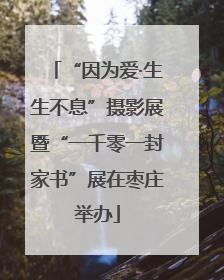 “因为爱·生生不息”摄影展暨“一千零一封家书”展在枣庄举办