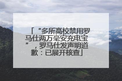 “多所高校禁用罗马仕两万毫安充电宝”，罗马仕发声明道歉：已展开核查