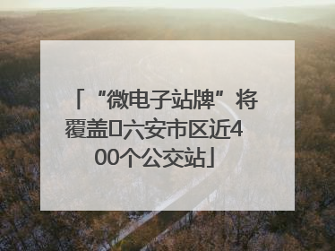 “微电子站牌”将覆盖﻿六安市区近400个公交站