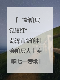 “新阶层 党旗红”——菏泽市新的社会阶层人士奏响七一赞歌