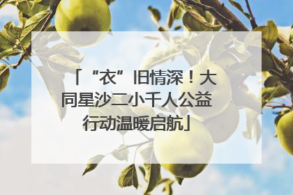 “衣”旧情深！大同星沙二小千人公益行动温暖启航