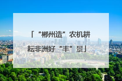 “郴州造”农机耕耘非洲好“丰”景
