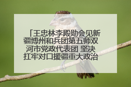 王忠林李殿勋会见新疆博州和兵团第五师双河市党政代表团 坚决扛牢对口援疆重大政治责任 推动双方实现优势互补务实合作