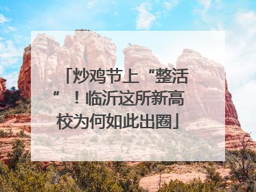 炒鸡节上“整活”！临沂这所新高校为何如此出圈