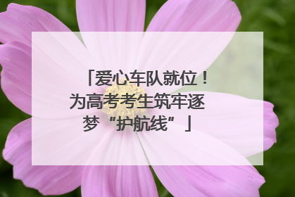 爱心车队就位！为高考考生筑牢逐梦“护航线”