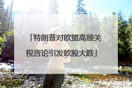 特朗普对欧盟高额关税言论引发欧股大跌