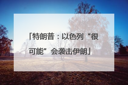特朗普：以色列“很可能”会袭击伊朗