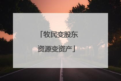 牧民变股东 资源变资产