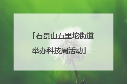 石景山五里坨街道举办科技周活动