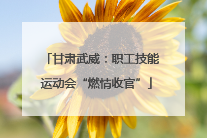 甘肃武威：职工技能运动会“燃情收官”