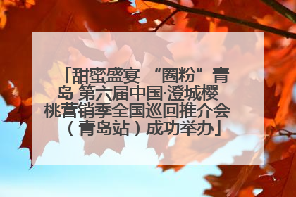 甜蜜盛宴 “圈粉”青岛 第六届中国·澄城樱桃营销季全国巡回推介会（青岛站）成功举办