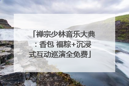 禅宗少林音乐大典：香包 福粽+沉浸式互动巡演全免费