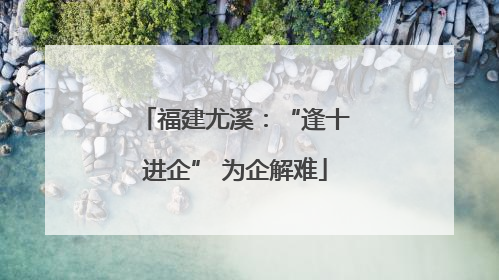 福建尤溪：“逢十进企” 为企解难