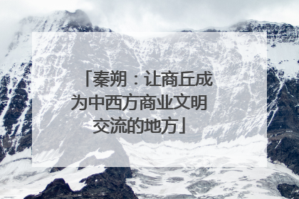 秦朔：让商丘成为中西方商业文明交流的地方