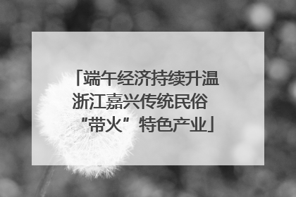 端午经济持续升温 浙江嘉兴传统民俗“带火”特色产业