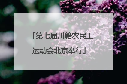 第七届川籍农民工运动会北京举行