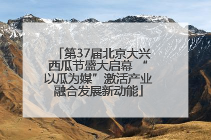 第37届北京大兴西瓜节盛大启幕 “以瓜为媒”激活产业融合发展新动能