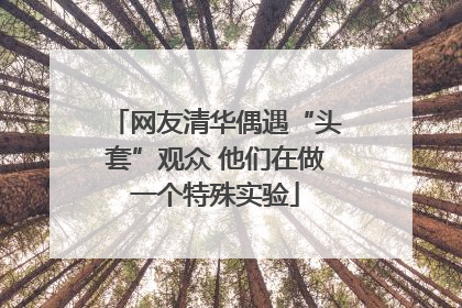 网友清华偶遇“头套”观众 他们在做一个特殊实验