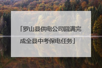 罗山县供电公司圆满完成全县中考保电任务