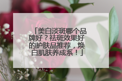 美白淡斑哪个品牌好？祛斑效果好的护肤品推荐，焕白肌肤养成系！