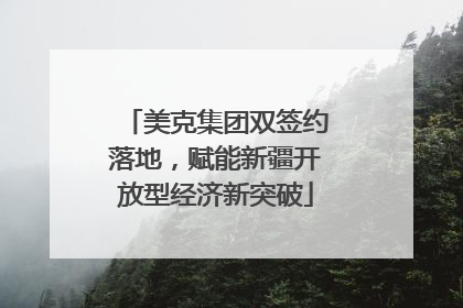 美克集团双签约落地，赋能新疆开放型经济新突破