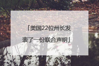 美国22位州长发表了一份联合声明