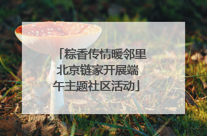 粽香传情暖邻里 北京链家开展端午主题社区活动