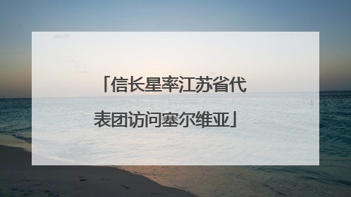 信长星率江苏省代表团访问塞尔维亚
