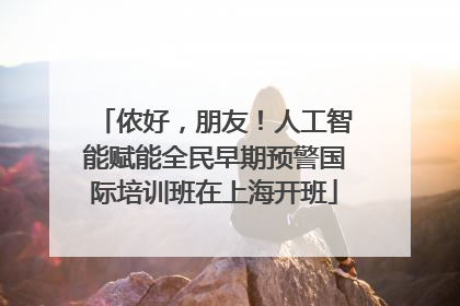 侬好，朋友！人工智能赋能全民早期预警国际培训班在上海开班