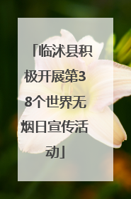 临沭县积极开展第38个世界无烟日宣传活动