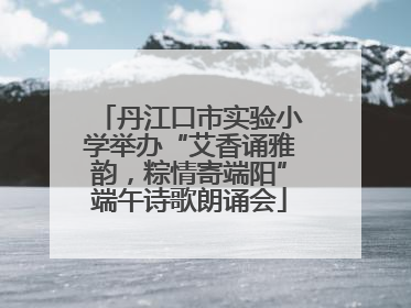 丹江口市实验小学举办“艾香诵雅韵，粽情寄端阳”端午诗歌朗诵会