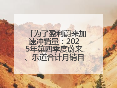 为了盈利蔚来加速冲销量：2025年第四季度蔚来、乐道合计月销目标达5万辆