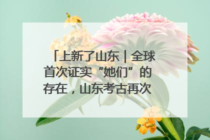 上新了山东｜全球首次证实“她们”的存在，山东考古再次震惊世界！