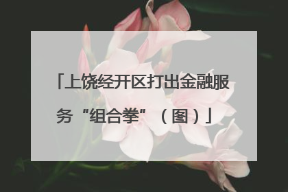 上饶经开区打出金融服务“组合拳”（图）