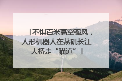 不惧百米高空强风，人形机器人在燕矶长江大桥走“猫道”