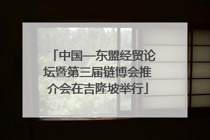 中国—东盟经贸论坛暨第三届链博会推介会在吉隆坡举行