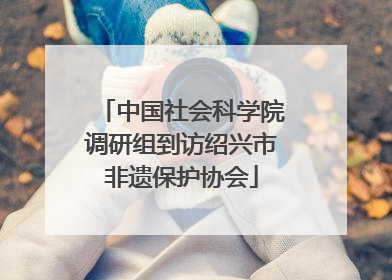 中国社会科学院调研组到访绍兴市非遗保护协会