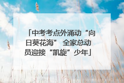 中考考点外涌动“向日葵花海” 全家总动员迎接“凯旋”少年