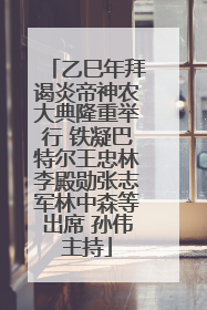 乙巳年拜谒炎帝神农大典隆重举行 铁凝巴特尔王忠林李殿勋张志军林中森等出席 孙伟主持