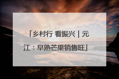 乡村行 看振兴｜元江：早熟芒果销售旺