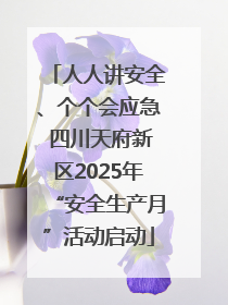 人人讲安全、个个会应急 四川天府新区2025年“安全生产月”活动启动