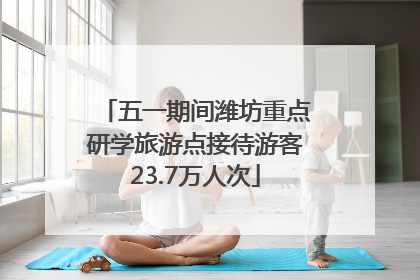 五一期间潍坊重点研学旅游点接待游客23.7万人次