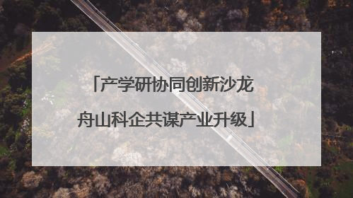 产学研协同创新沙龙 舟山科企共谋产业升级